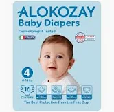 Alokozay Baby Diapers-size 4, 17pcs (8-14kg)