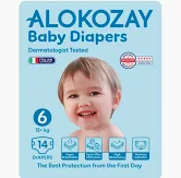 Alokozay Baby Diapers-size 6, 14pcs (15+kg)