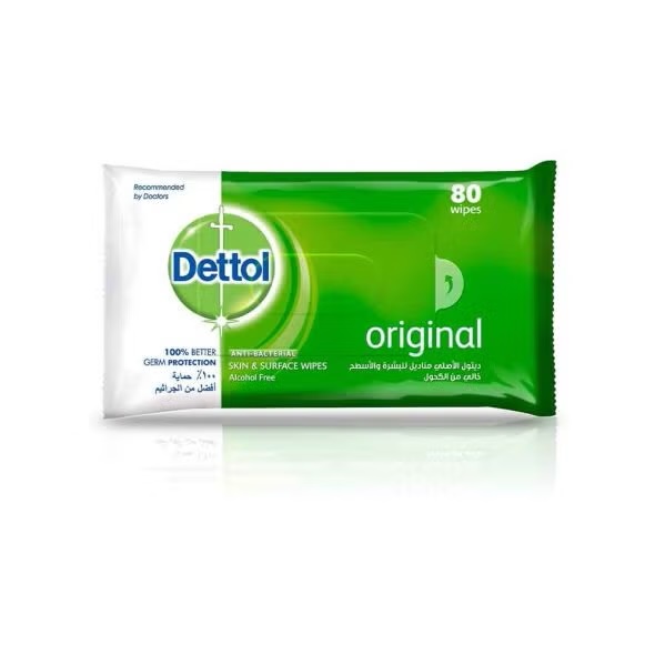 Dettol Antibacterial Multipurpose Wipes 80pcs