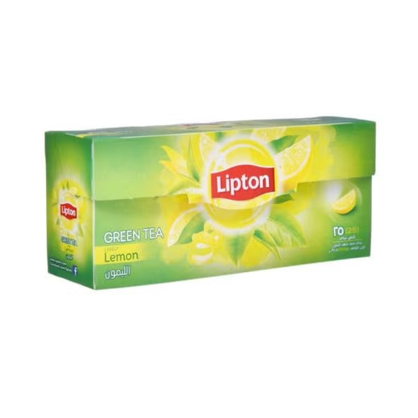 Lipton green tea and lemon tea bags 25*1.3gm