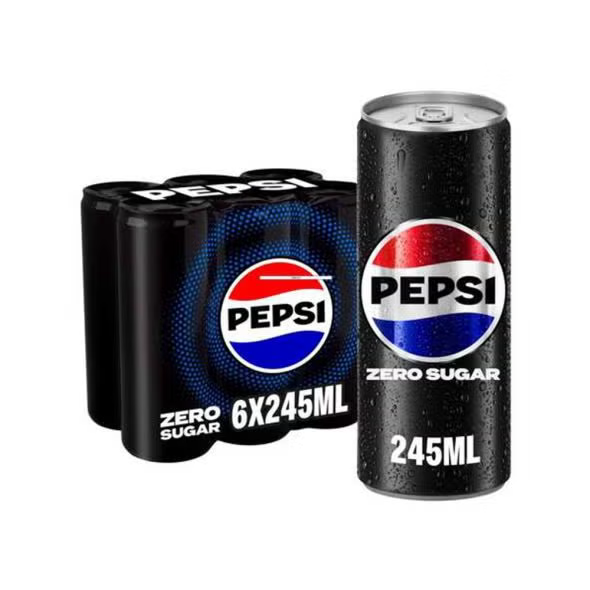 Pepsi zero 6 × 245 ml / pack
