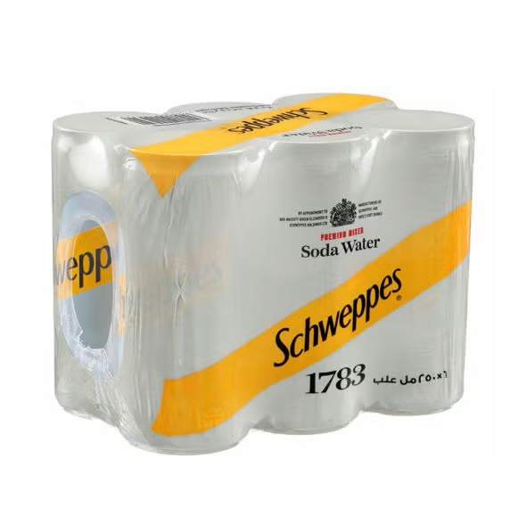 Schweppes soda water 6 × 250 ml / pack