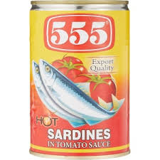 555 Hot Sardines in Tomato Sauce 425g