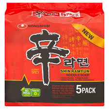 Nongshim Gourmet Spicy Shin Ramyun Noodles Soup 5x120g