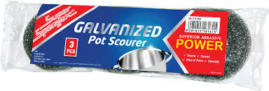 Super Spongex Galvanized Pot Scourer 3pcs