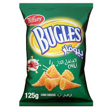 Tiffany Bugles Chili Corn Snacks 125g