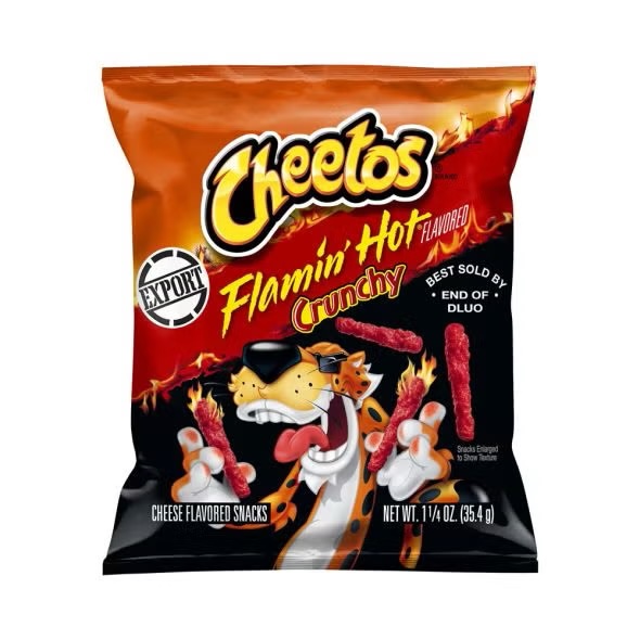 Cheetos Crunchy Flamin’ Hot Cheese Chips 35.4g