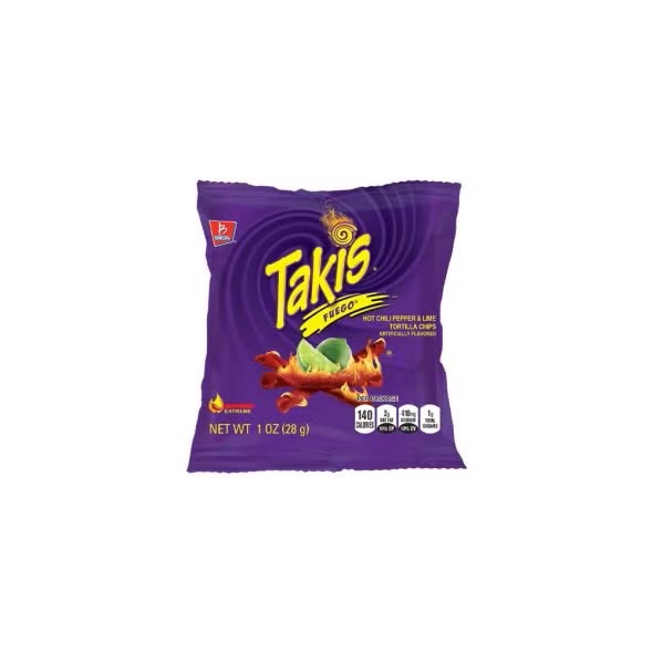 Takis Fuego Hot Chili Pepper and Lime Tortilla Chips 113.4 gm