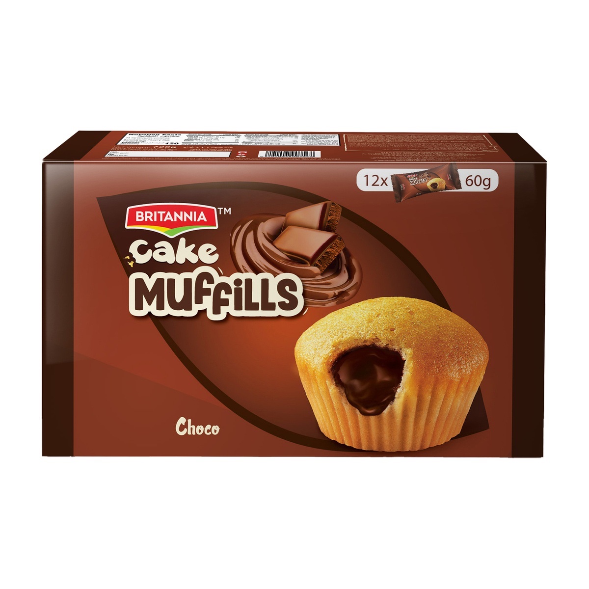 Britannia Choco Cake Muffills 12 x 60 g