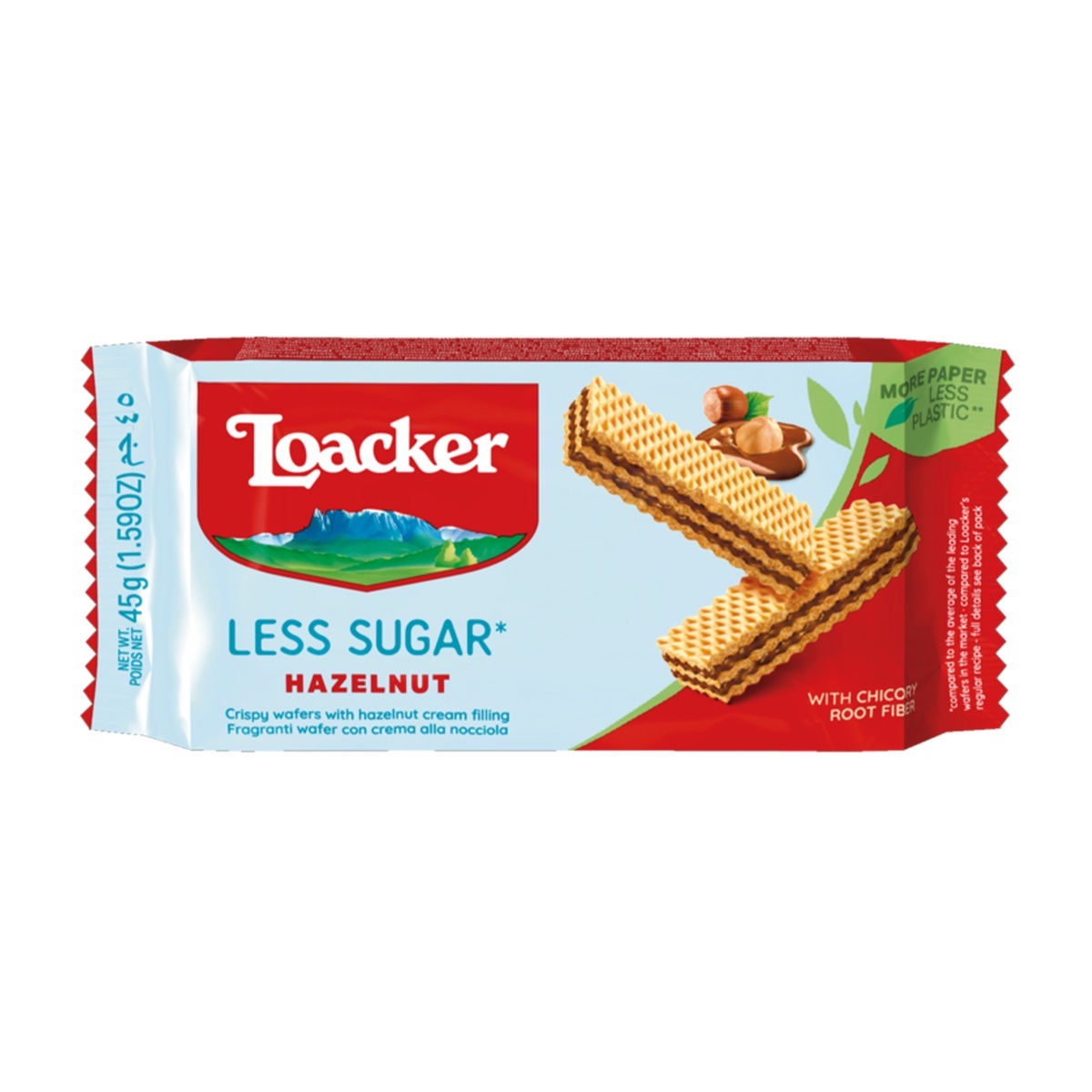 Loacker Hazelnut Wafer Less Sugar 38 g