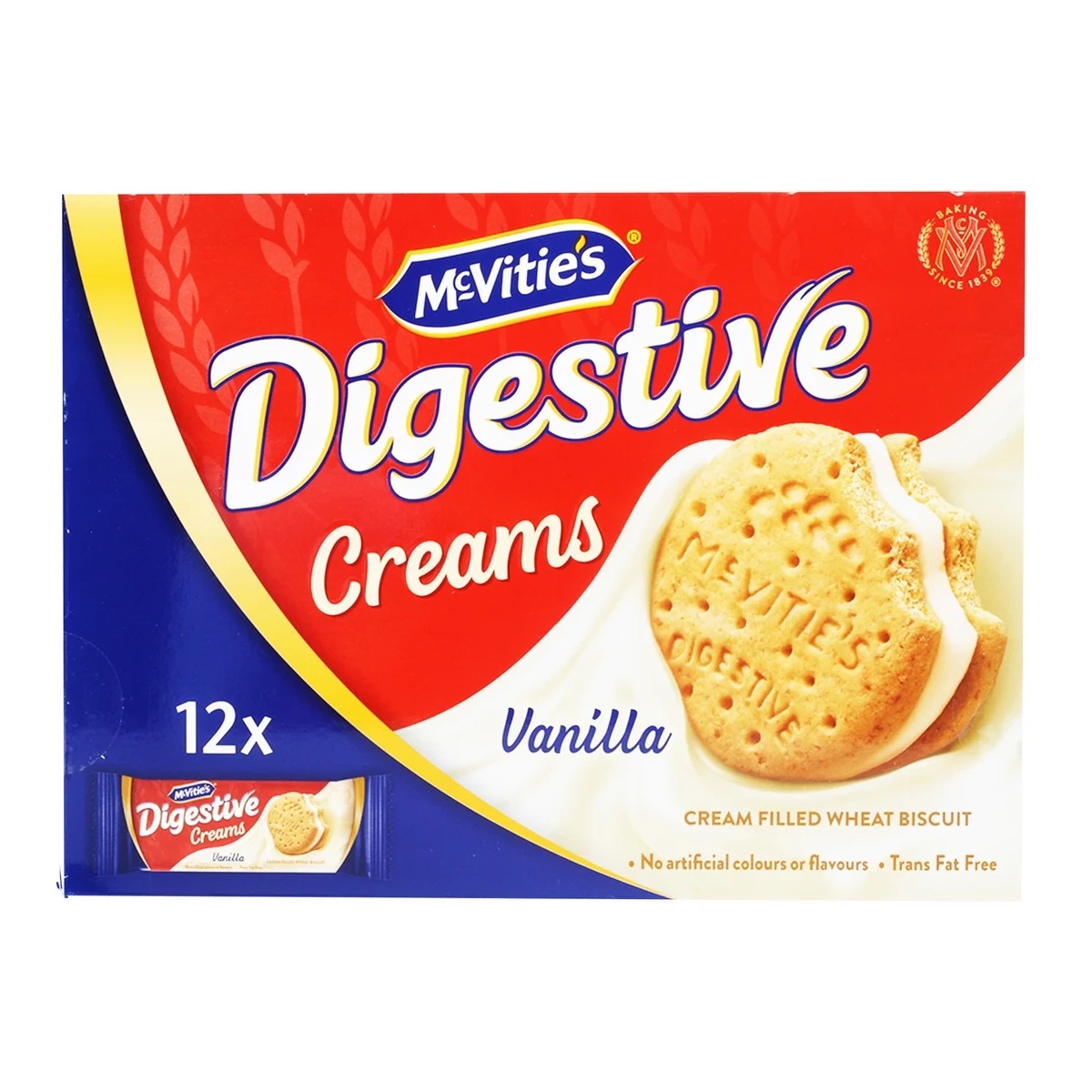 McVitie’s Digestive Creams Vanilla Biscuit Value Pack 12 x 40 g