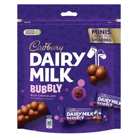 Dairy milk bubbly minis 168g
