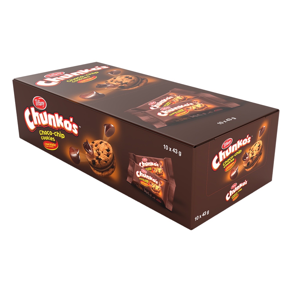 Tiffany Chunko’s Choco Chip Cookies Chocolate Cream Sandwich 10 x 43 g