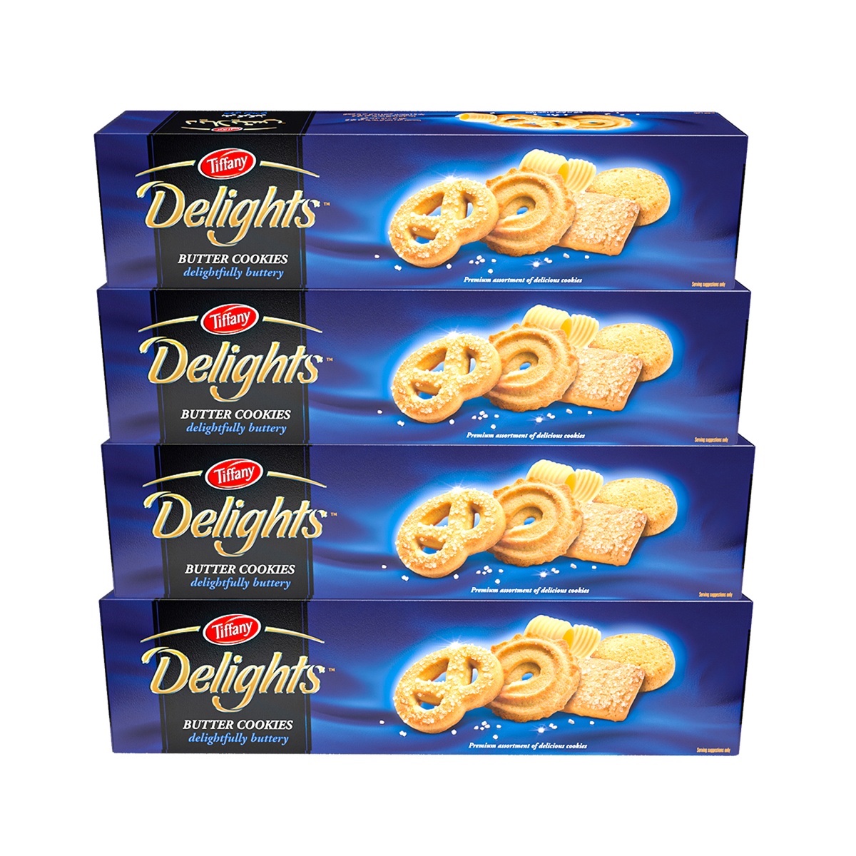 Tiffany Delights Butter Cookies Value Pack 4 x 80 g