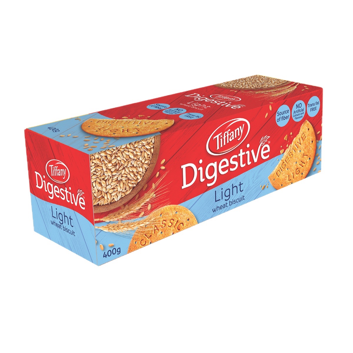 Tiffany Digestive Light Natural Wheat Biscuit 400 g